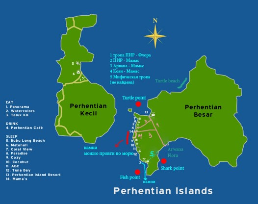 Perhentian islands map