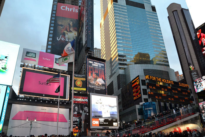 times square night New York