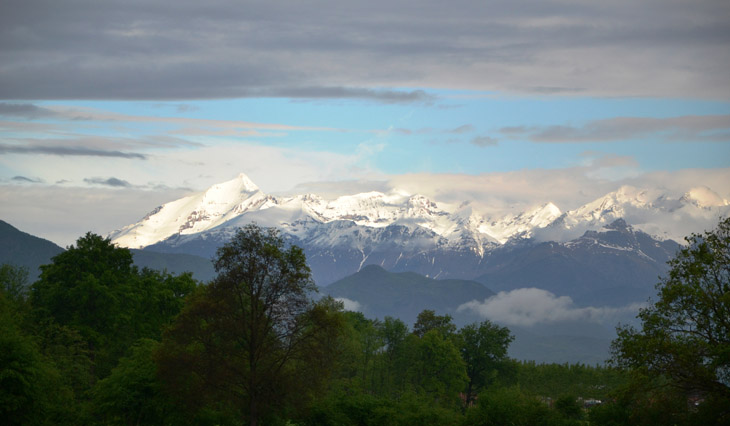 park with mountain views