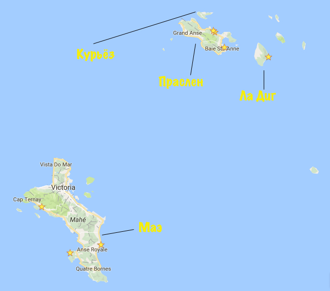 seychelles map