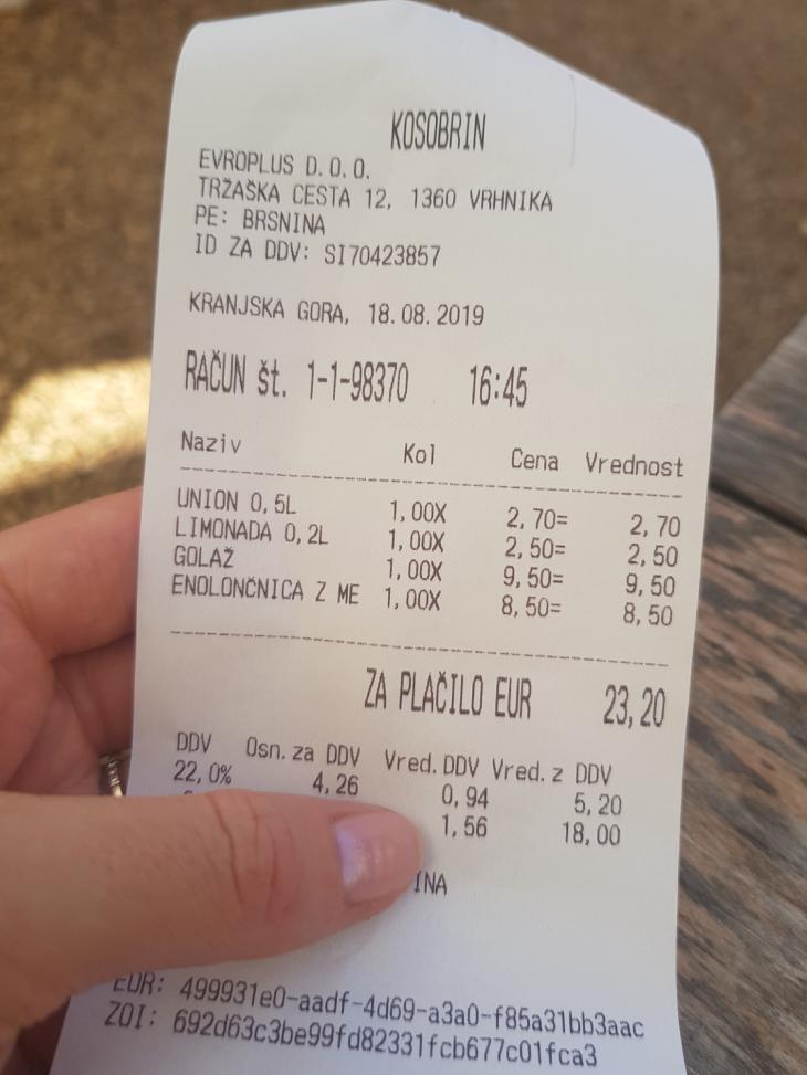 food prices slovenia